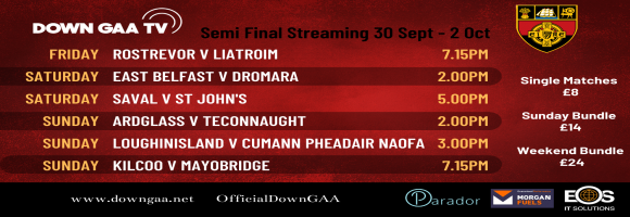 Drama guaranteed on Down GAA TV this weekend