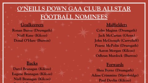 O’Neills Down GAA Club Football Allstar Nominees